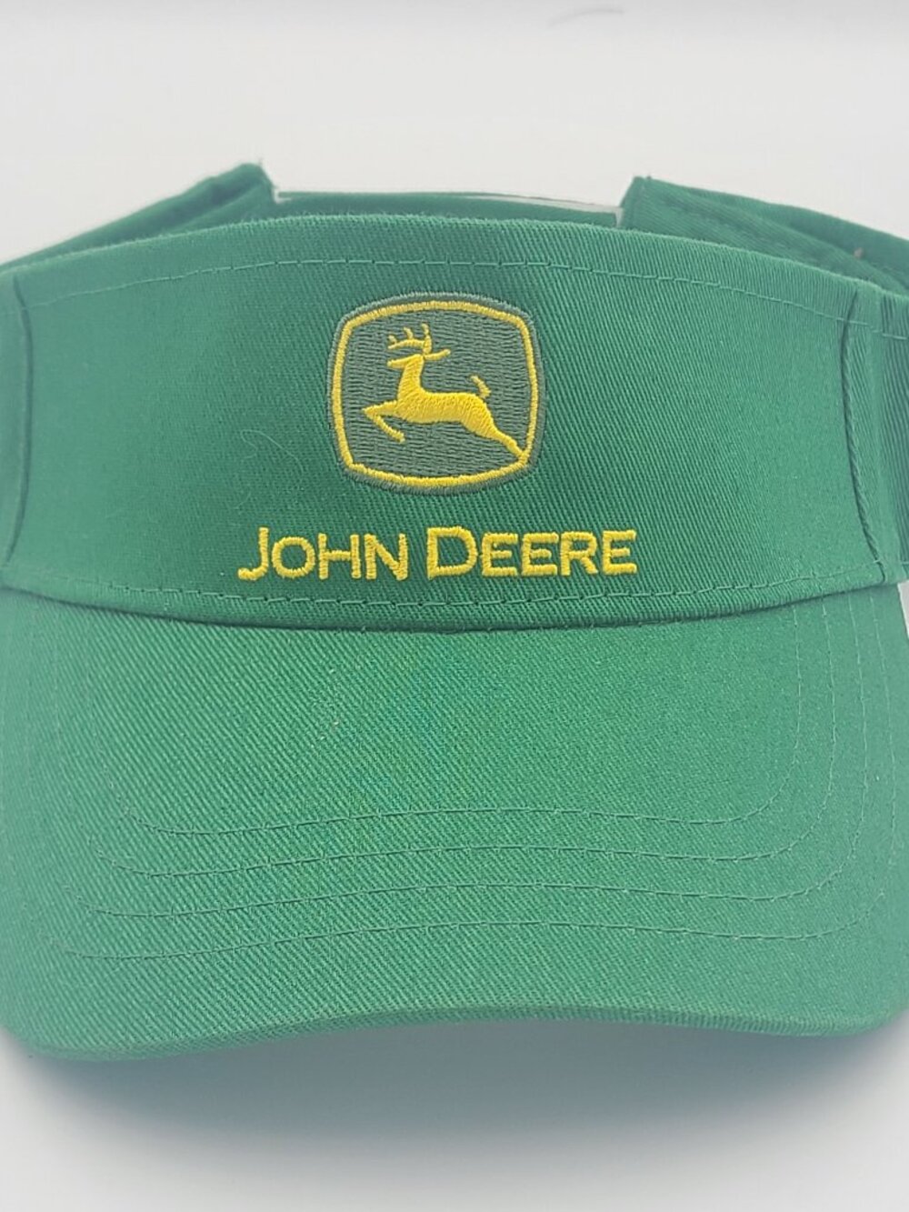 John Deere Adult Visor Hat Adjustable Strapback Cap Green Yellow Deer Outdoors